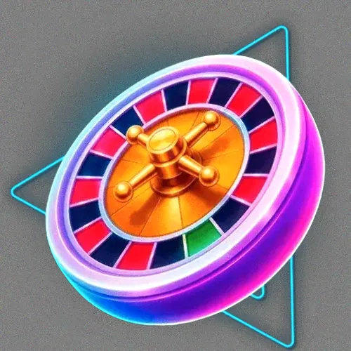 Neon roulette wheel
