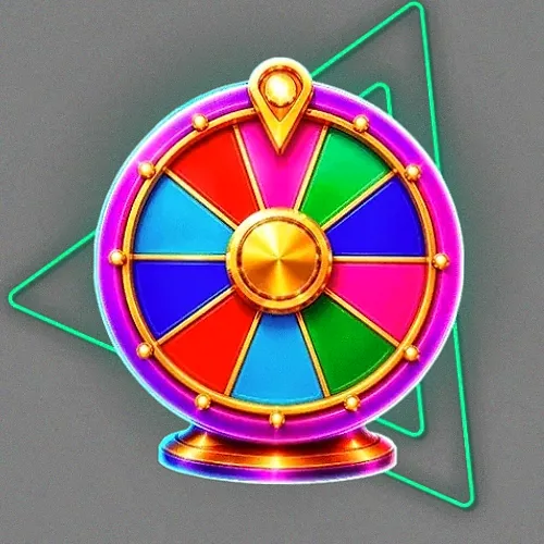 Colourful prize wheel