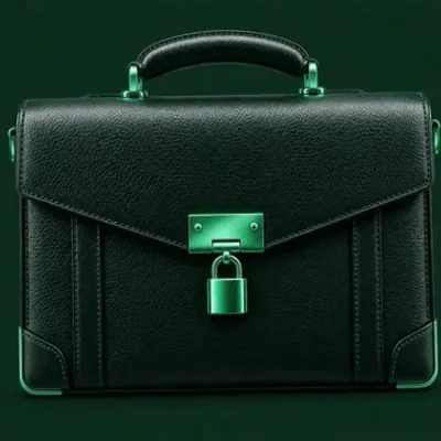 Locked leather briefcase — Fair Go