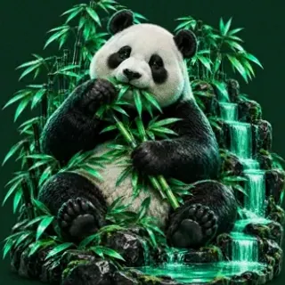 Panda eating bamboo — Fair Go